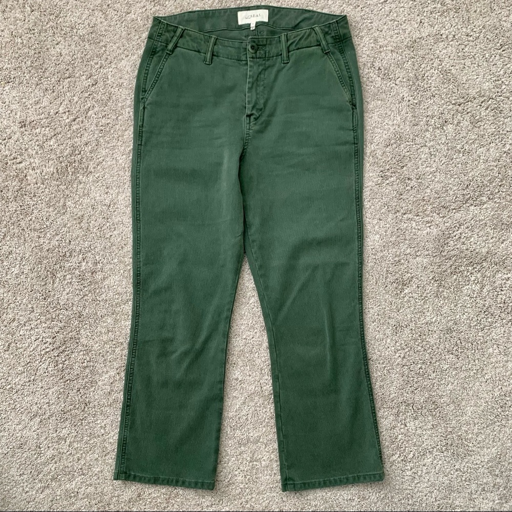 THE GREAT. Green Ankle Cropped Pants - Picture 2 of 6